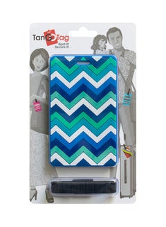 TangoTag Zigzag Luggage Tag Blue/Green/White  - Image 3
