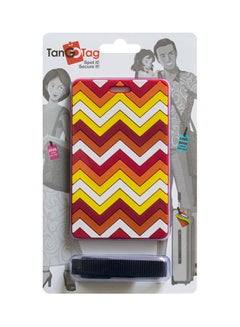 TangoTag Zigzag Luggage Tag Yellow/Red/White  - Image 3
