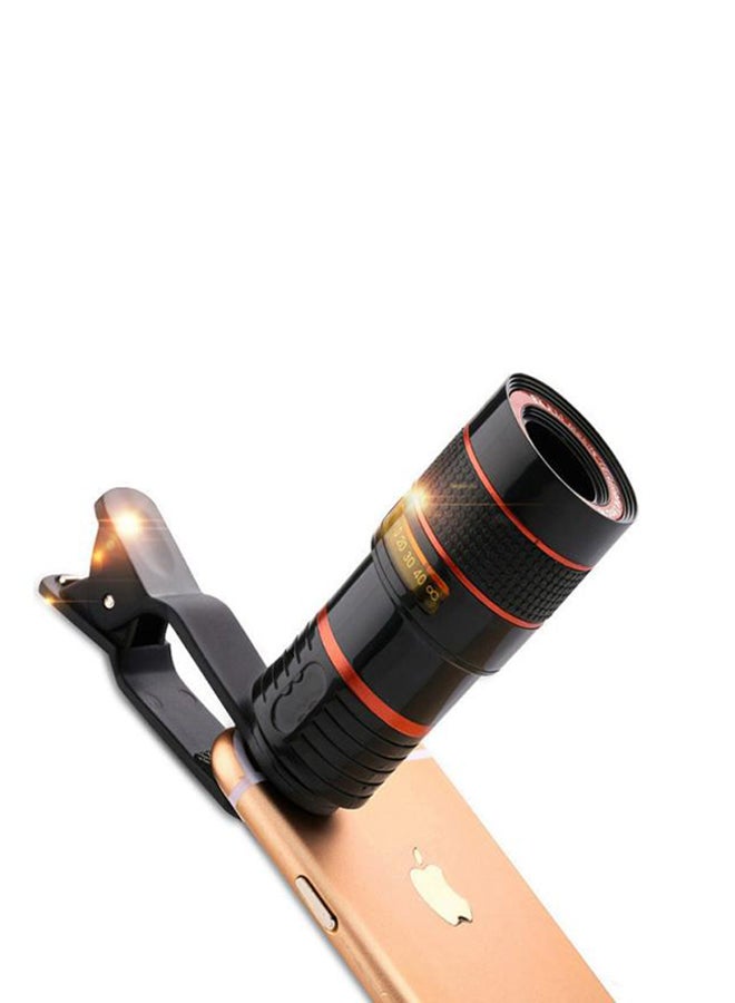 جيسشيني عدسة كاميرا الهاتف المحمول بتصميم متداخل الأجزاء أسود - Image 1