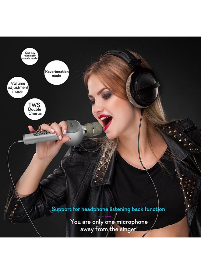 Bluetooth Karaoke Microphone With USB And Speaker MM-2 Black - Image 2