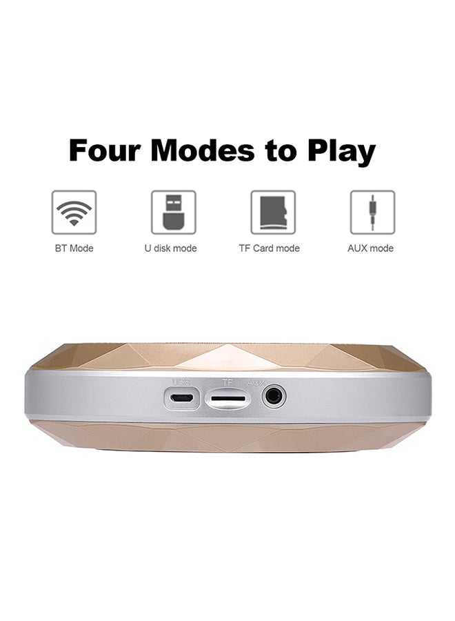 Generic - Diamond Style Bluetooth Subwoofer V4643G Gold - Image 1