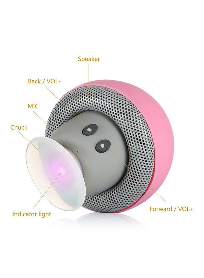 Mushroom Shape Waterproof Wireless Speaker Pink - Image 2