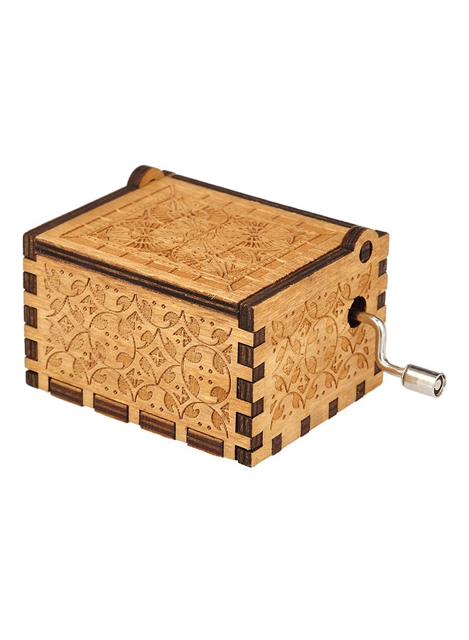 Vintage Wooden Theme Music Box V4128-T Yellow - Image 1