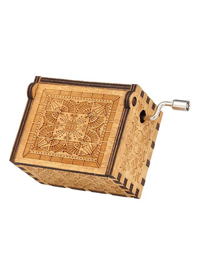 Vintage Wooden Theme Music Box V4128-T Yellow - Image 3