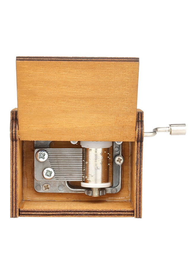 Vintage Wooden Theme Music Box V4128-T Yellow - Image 4