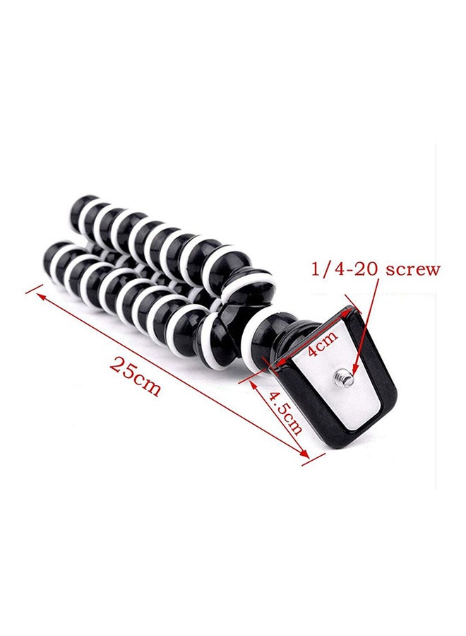 Flexible Trpod Stand For GoPro With Mount Adapter Black/White - Image 2
