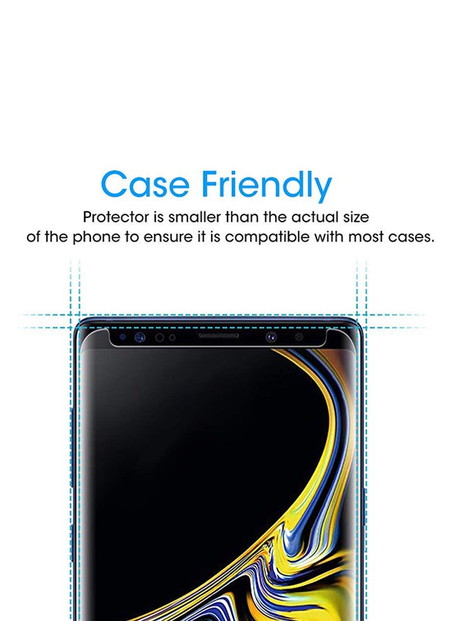 إينيكس لاصقة حماية للشاشة من الزجاج المقوى لهاتف سامسونج جالاكسي نوت 9 شفاف - Image 3