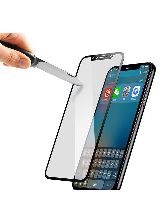 إينيكس لاصقة حماية للشاشة 5D لهاتف أبل آيفون X شفاف/ أسود - Image 2