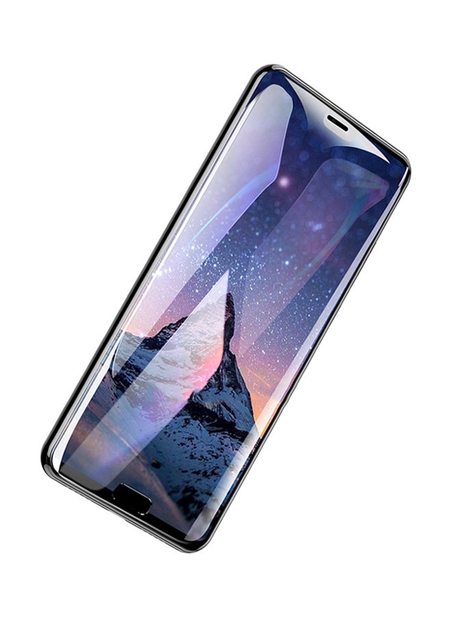 إينيكس لاصقة حماية الشاشة من الزجاج المقوى لهاتف هواوي P20 برو أسود/شفاف - Image 5