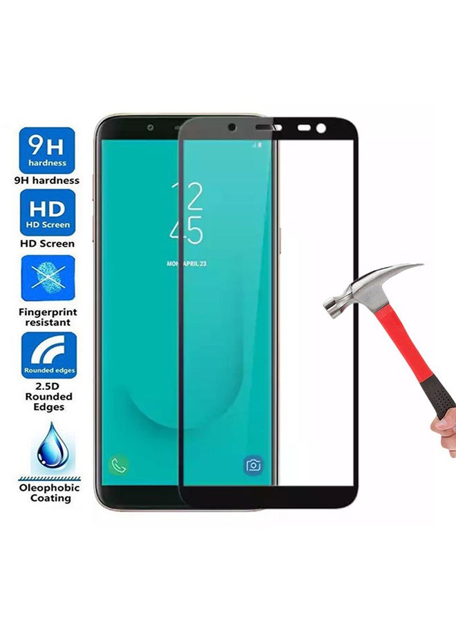 إينيكس لاصقة حماية الشاشة من الزجاج المقوى لهاتف سامسونج جالاكسي J8 إصدار (2018) أسود / شفاف - Image 2