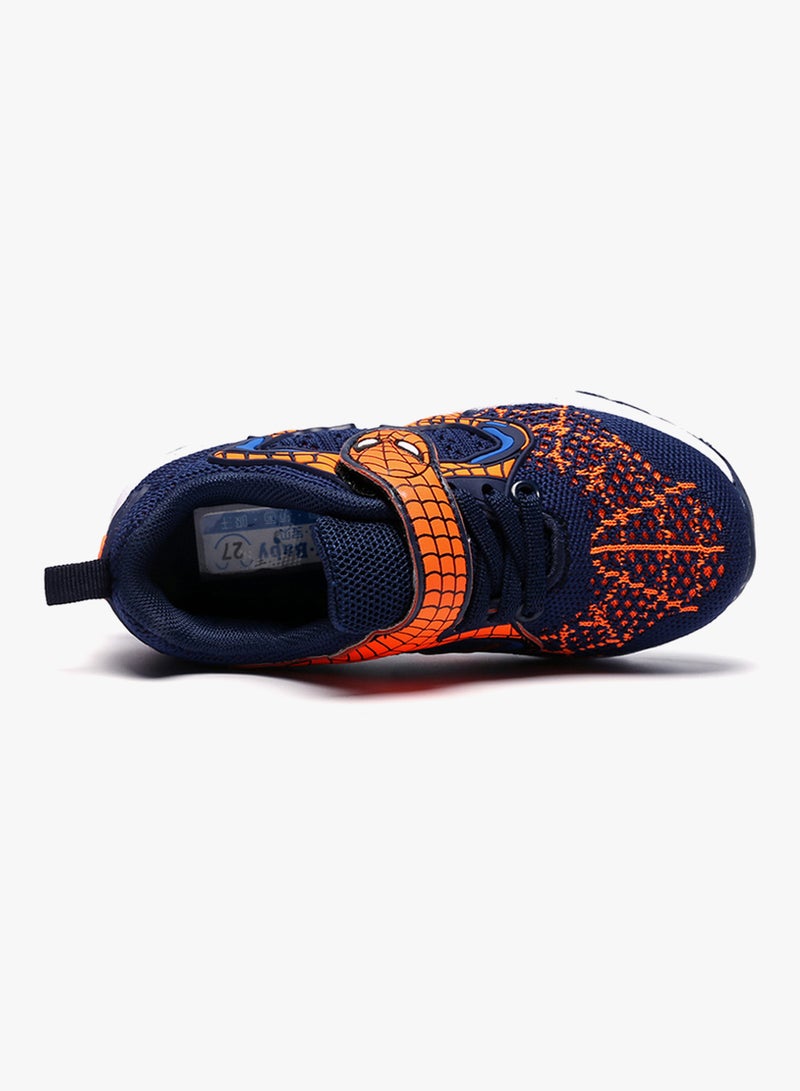HUSK'SWARE - Hook And Loop Trainers 601 Blue/Orange - Image 1