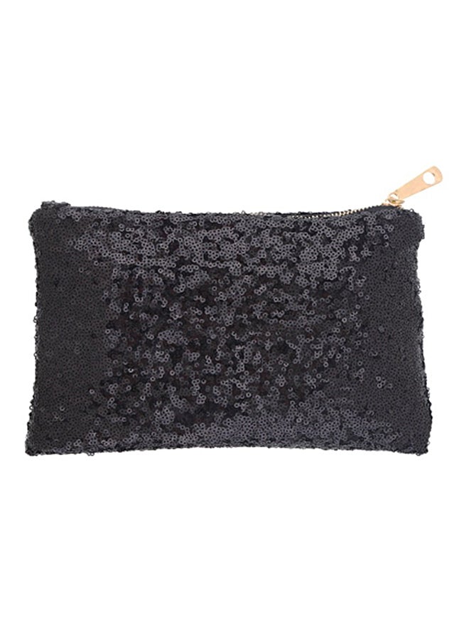 حقيبة يد صغيرة ببريق متلألأ أسود