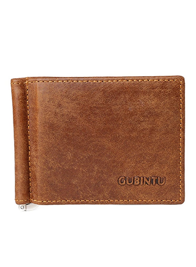 أوتاد محفظة فلاب من الجلد بني