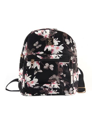 Floral Print Backpack Black - v1536845003/N16562509A_1