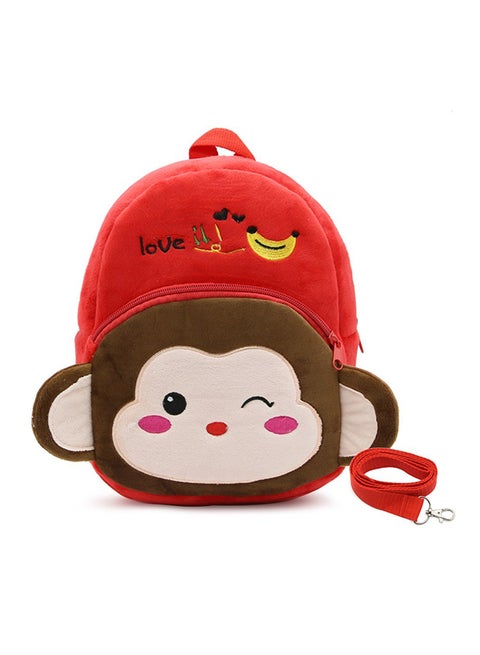 Cartoon Shape Kids Backpack Red/Brown