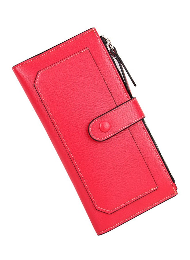 OUTAD Multifunctional Leather Wallet Red 