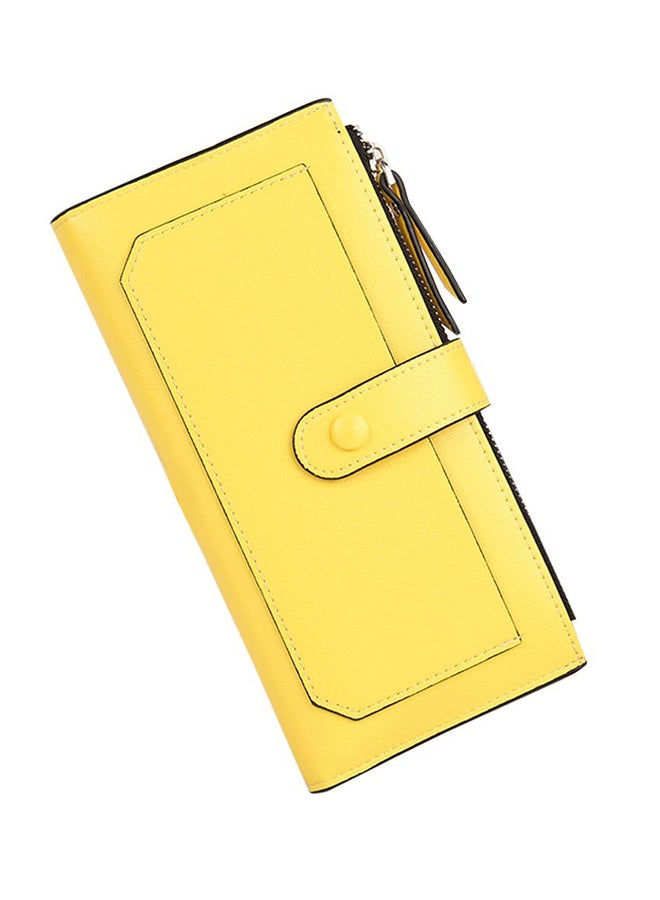 OUTAD Multifunctional Leather Wallet Yellow 