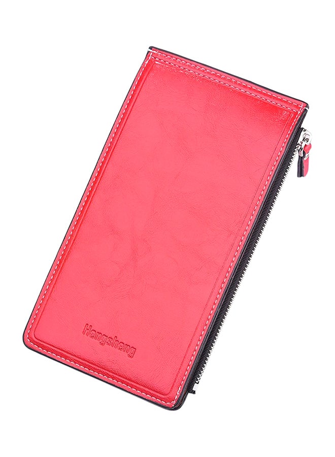 OUTAD Multifunctional Leather Wallet Red
