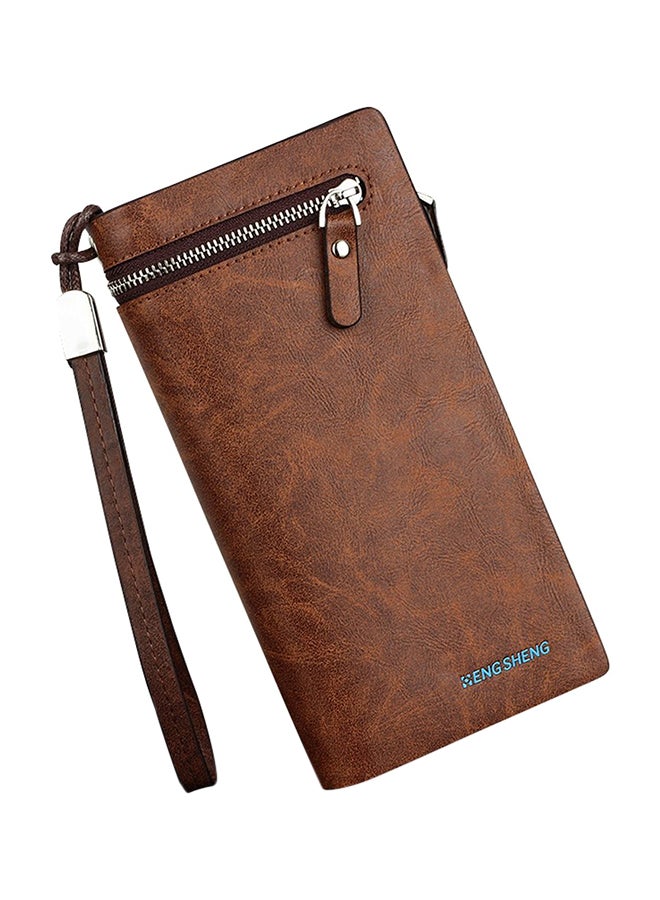 OUTAD Multifunctional Leather Wallet Brown