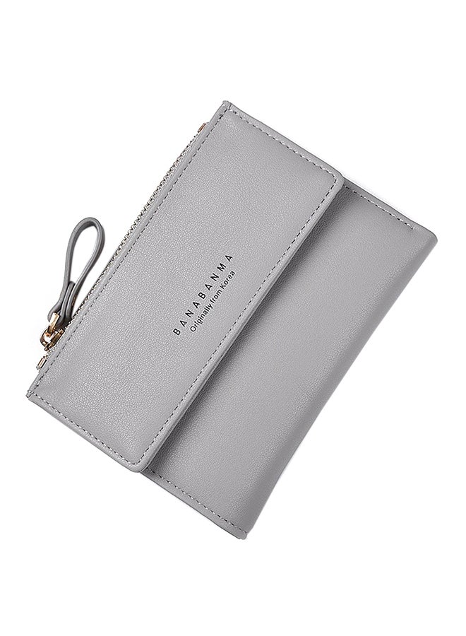 OUTAD Multifunctional Leather Wallet Grey 