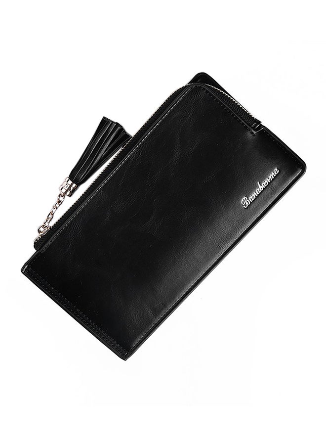 OUTAD Multifunctional Leather Wallet Black 