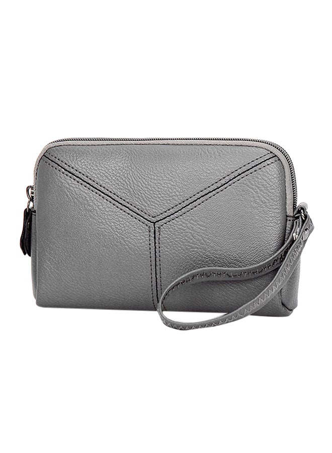 OUTAD - Multifunctional Leather Clutch Grey - Image 1