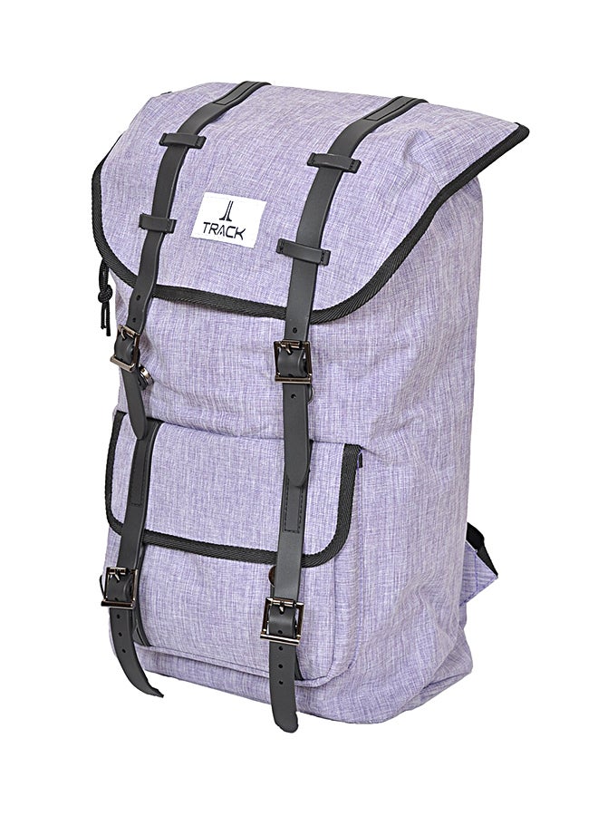 Track - Buckle Closure Hiking Backpack Light Purple/Black - Image 1
