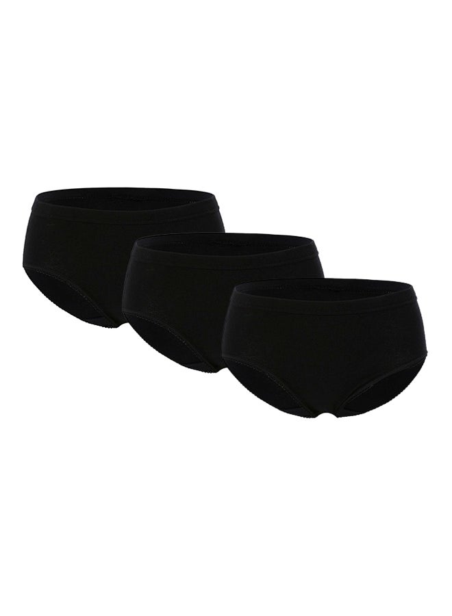 BYC - Pack Of 3 Cotton Briefs BY1701LB Black - Image 1