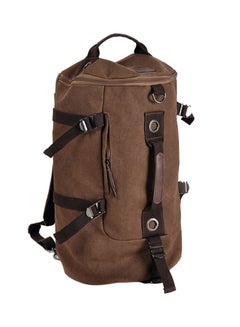 Zipper Closure Duffel Bag Brown