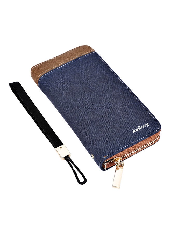 Canvas Baellerry Long Wallet Blue - Image 3
