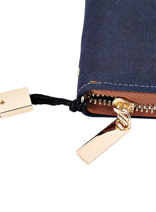 Canvas Baellerry Long Wallet Blue - Image 4