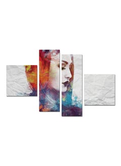 Sasb Mural Painting Without A Frame For Wall Decoration White/Purple 100x60x0.3centimeter 