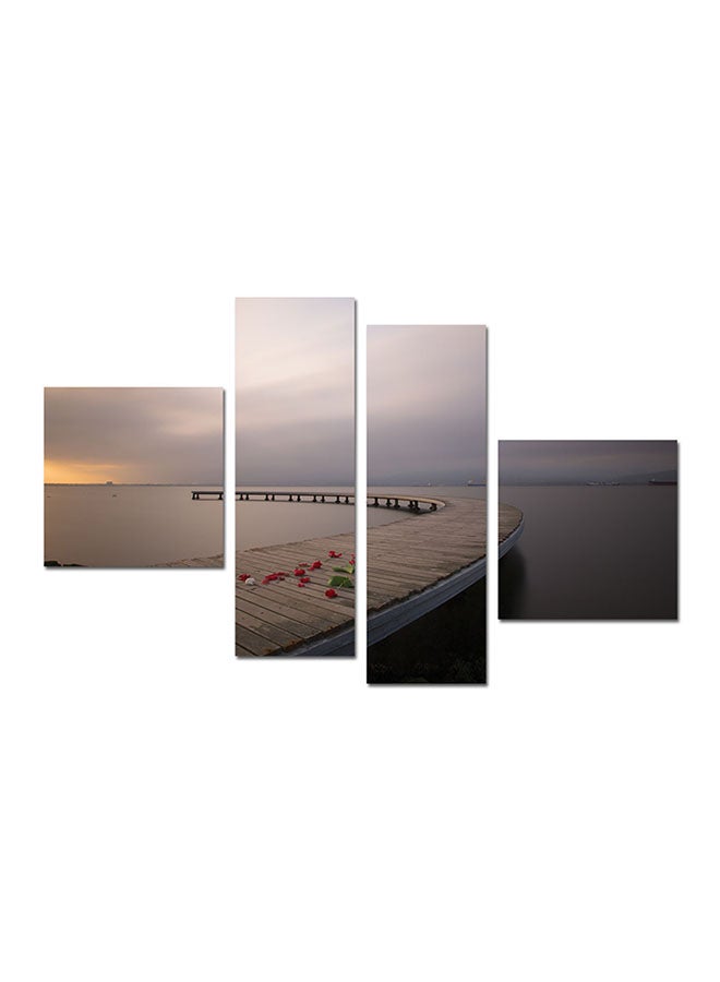 ساسب لوحة جدارية بدون إطار لديكور الحائط رمادي 100x60x0.3سم