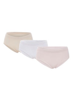 BYC Pack Of 3 Cotton Briefs BY1701LC Skin/Light Pink/White  - Image 1