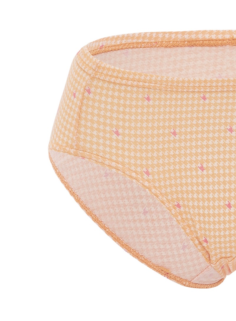 BYC - Pack Of 3 Printed Cotton Briefs BYL7719 Light Yellow/Light Orange/Purple - Image 1