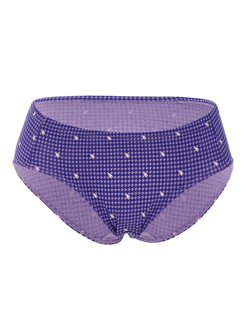 BYC - Pack Of 3 Printed Cotton Briefs BYL7719 Light Yellow/Light Orange/Purple - Image 1