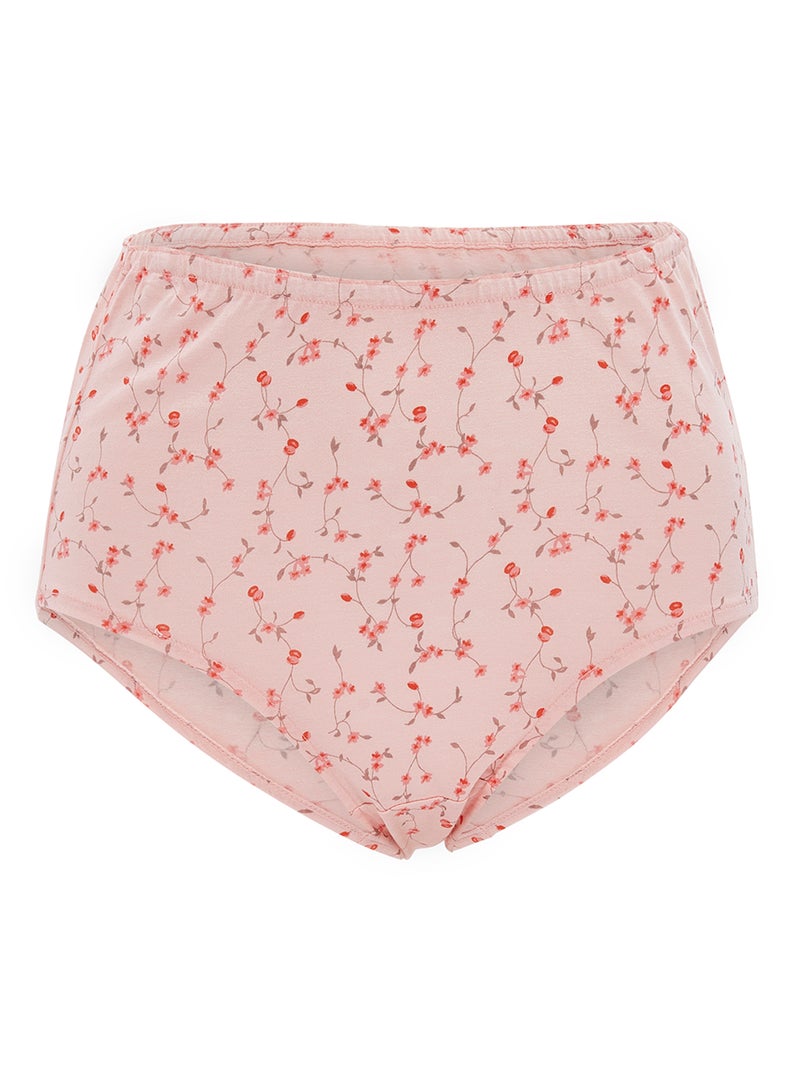 BYC - Pack Of 3 Floral Print Cotton Briefs BYL8216 Light Pink/Dark Pink/Light Blue - Image 1