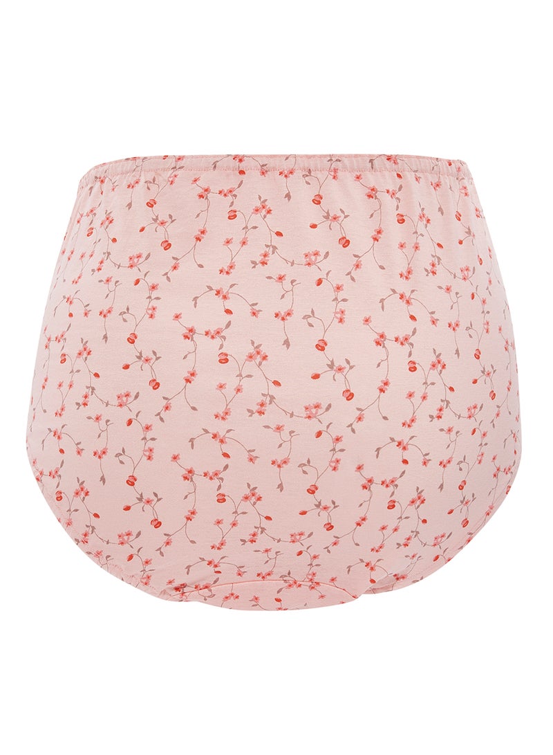 BYC - Pack Of 3 Floral Print Cotton Briefs BYL8216 Light Pink/Dark Pink/Light Blue - Image 1