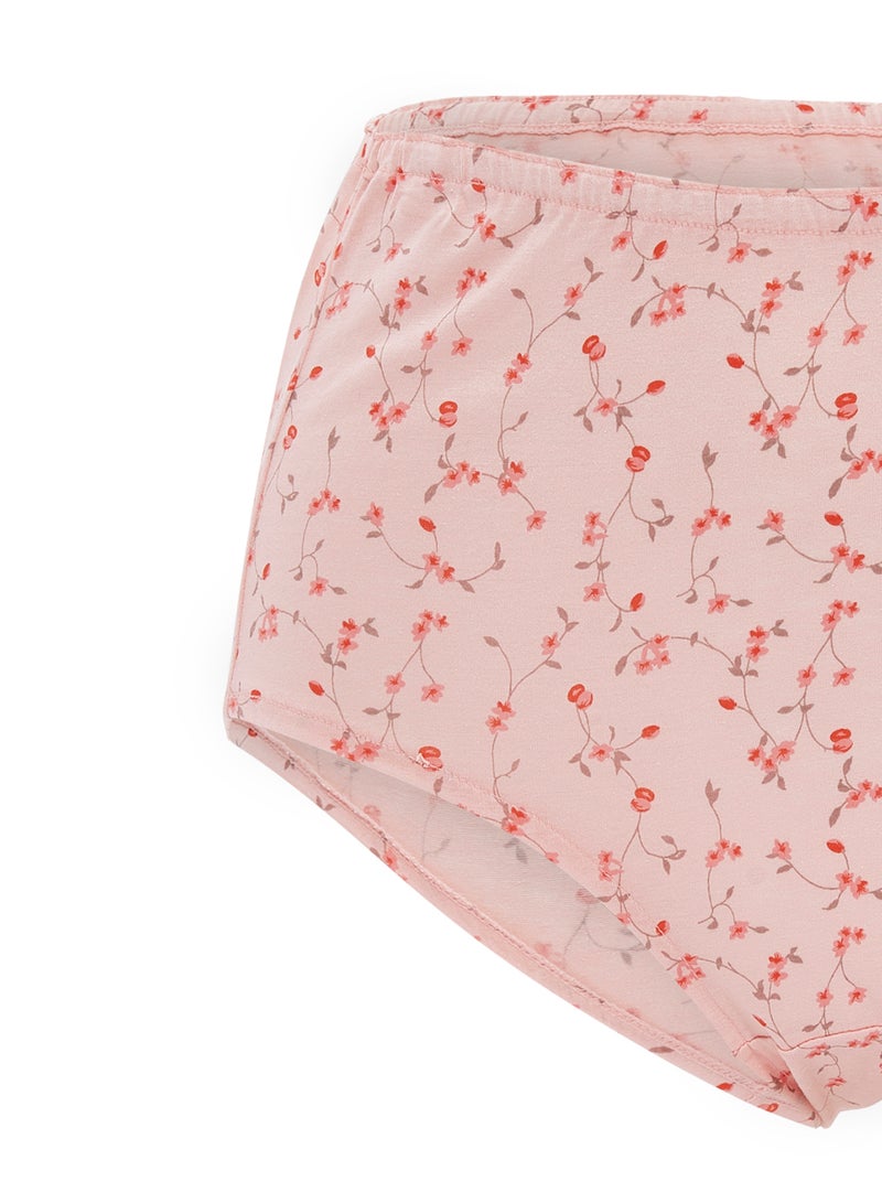 BYC - Pack Of 3 Floral Print Cotton Briefs BYL8216 Light Pink/Dark Pink/Light Blue - Image 1