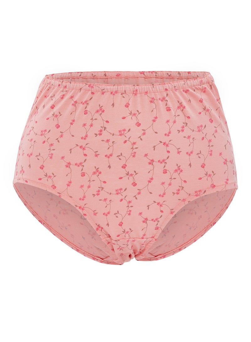 BYC - Pack Of 3 Floral Print Cotton Briefs BYL8216 Light Pink/Dark Pink/Light Blue - Image 1