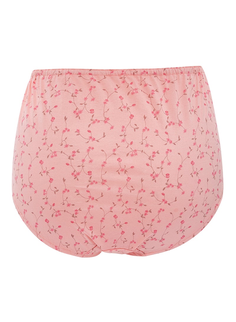 BYC - Pack Of 3 Floral Print Cotton Briefs BYL8216 Light Pink/Dark Pink/Light Blue - Image 1