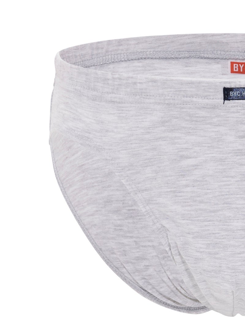 BYC Pack Of 3 Cotton Briefs MAR1003 Light Grey/Dark Grey  - Image 4