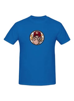 John Cena You Can't See Me Printed Cotton Short Sleeve T-shirt Blue