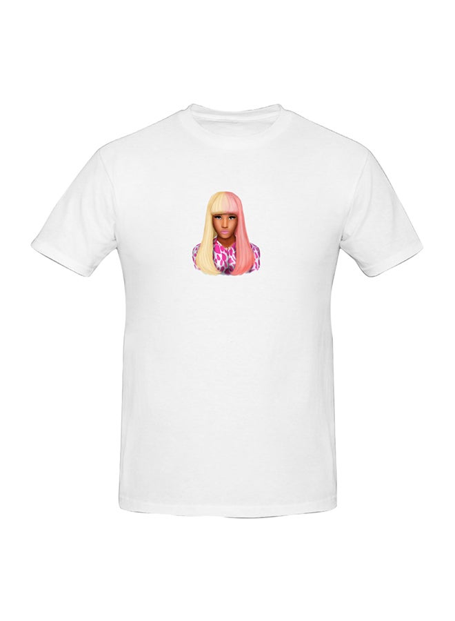 Nicki Minaj Printed Cotton Short Sleeve T-shirt White  - Image 1