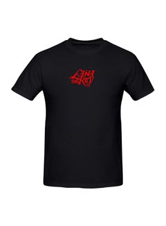 Lana Del Rey Printed Cotton Short Sleeve T-shirt Black