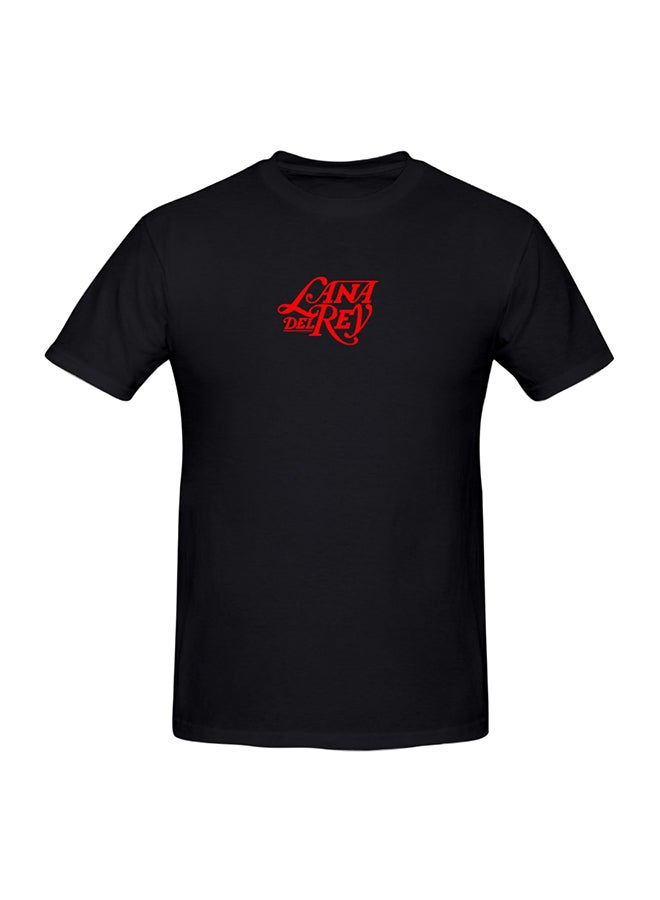 Generic - Lana Del Rey Printed Cotton Short Sleeve T-shirt Black - Image 1