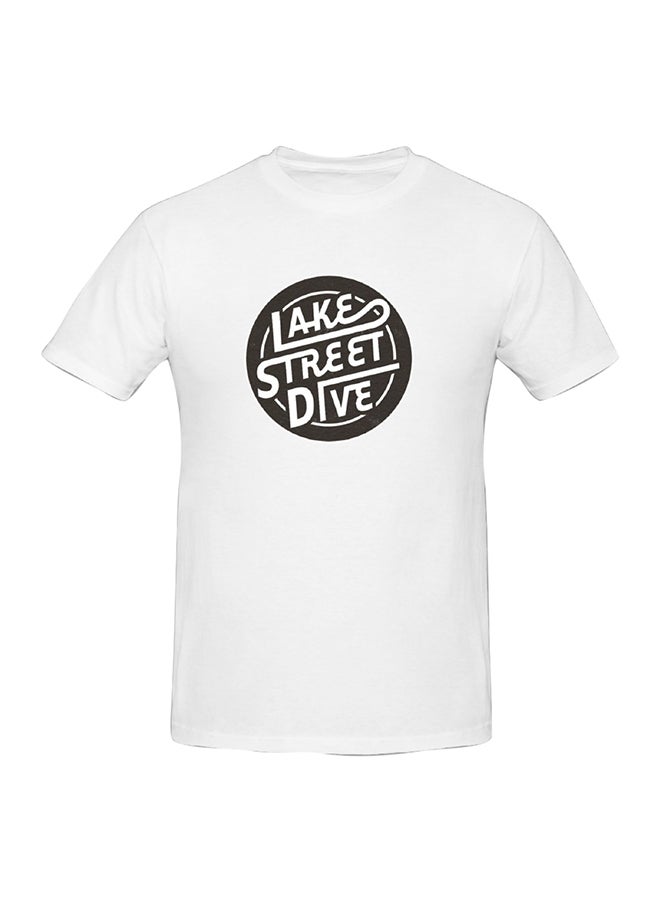 Lake Street Dive Printed Cotton Short Sleeve T-shirt White  - Image 1