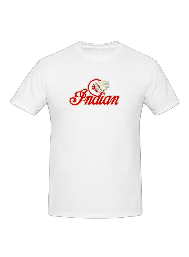 Indian Motorcycles Printed Cotton Short Sleeves T-Shirt White  - Image 1