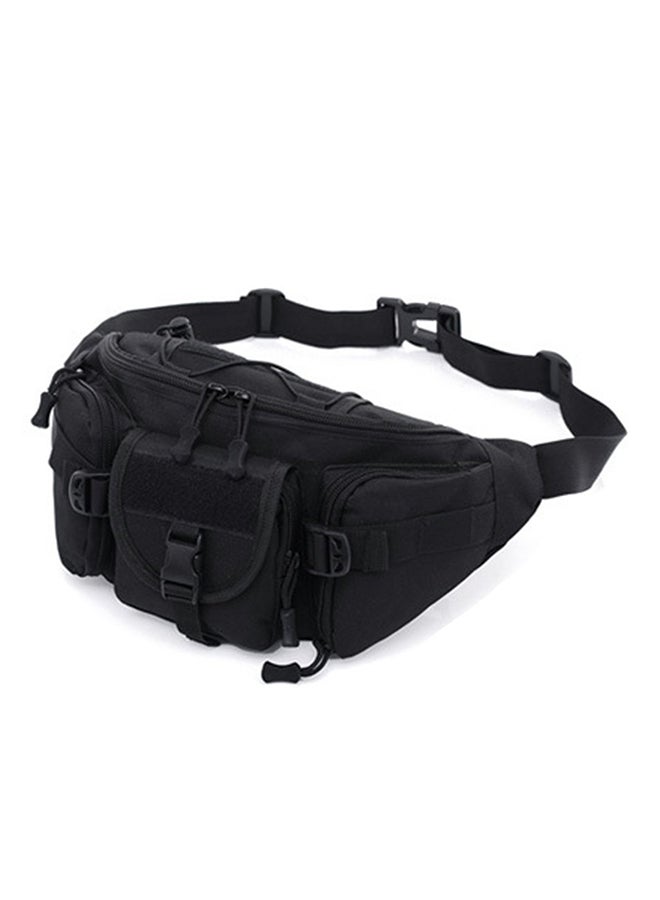 Zip Closure Waist Belt Bag Black  - Image 2