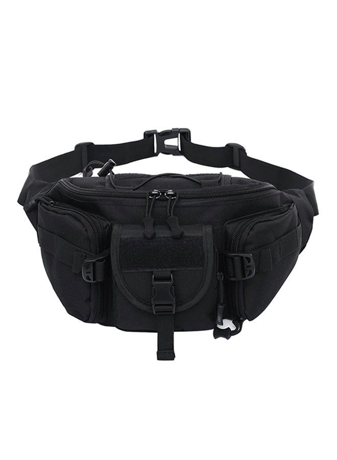 Zip Closure Waist Belt Bag Black  - Image 1